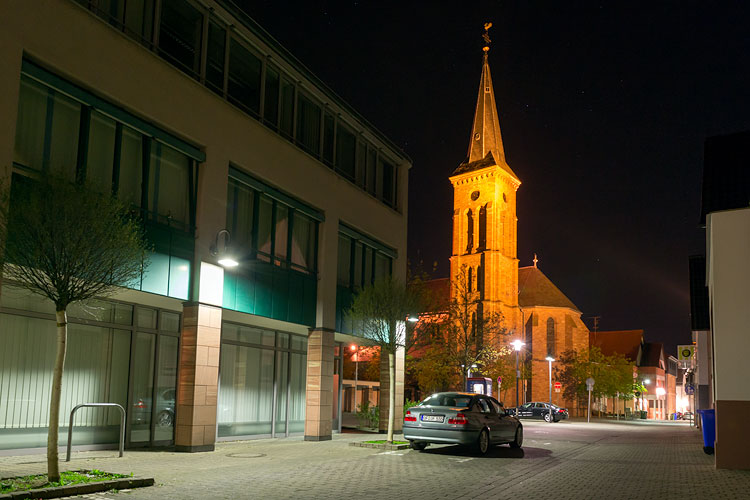 Rodgau im Licht - Jügesheimn -  kath. Kirche