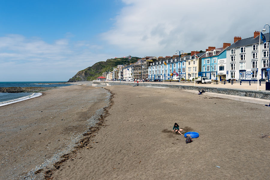 Wales - Aberystwyth - Promenade und Constitution Hill