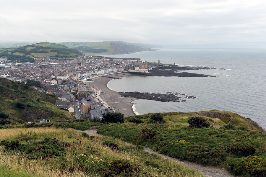 Wales - Aberystwyth - Promenade und Irische See